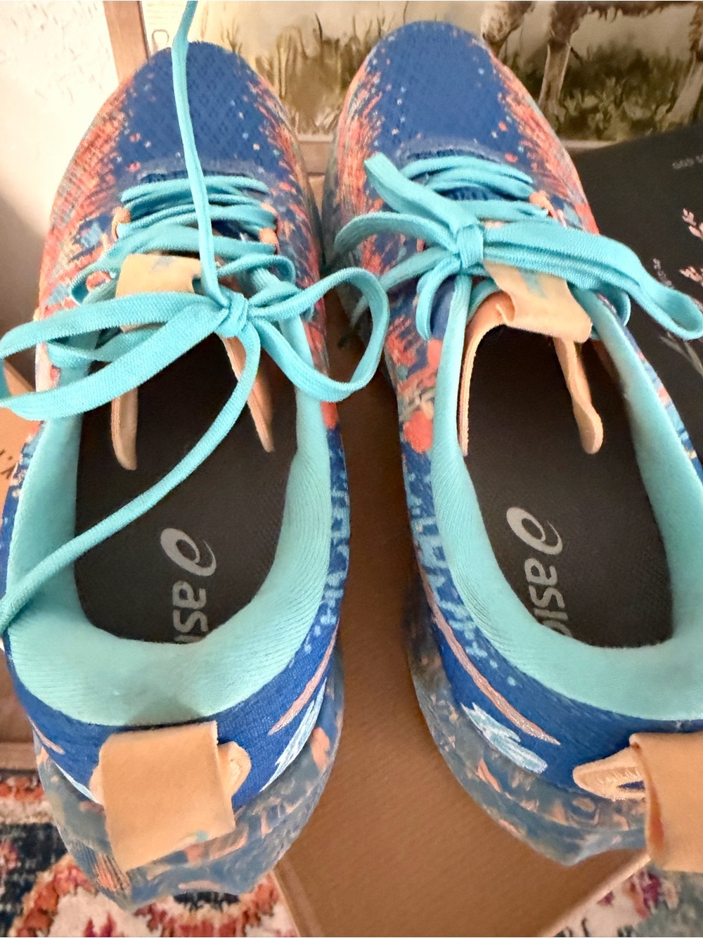 Asics Noosa Tri 16 blue/ coral size 8.5 - Picture 3 of 3